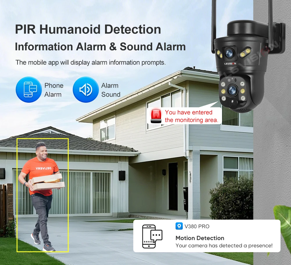 LS VISION 4G Solar Cameras 8MP Outdoor Trail Camera WiFi Security Camera Night V