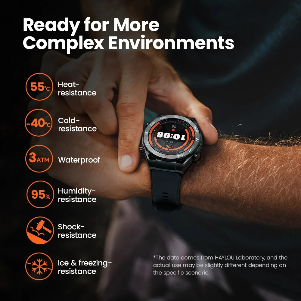 Smart Watch HAYLOU Watch R8 Smartwatch 1.43'' AMOLED HD Display Smart Watch Bluetooth Call & Voice Assistant Mulitary-grade Toughness