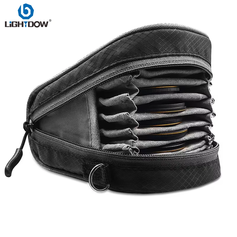 Lightdow Dustproof Filter Bag Filter Pouch Shoulder Case with Belt Photography Lens Accessories Easy to carry