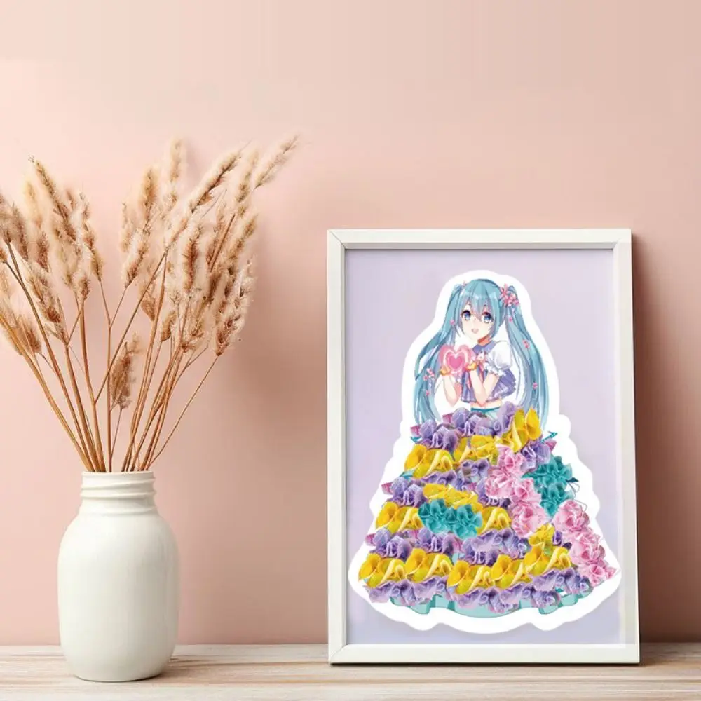 창의적인 공예 DIY 페인팅 스티커 교육용 공주 요정 마법 예술 수제 드레스업 게임 예술 공예