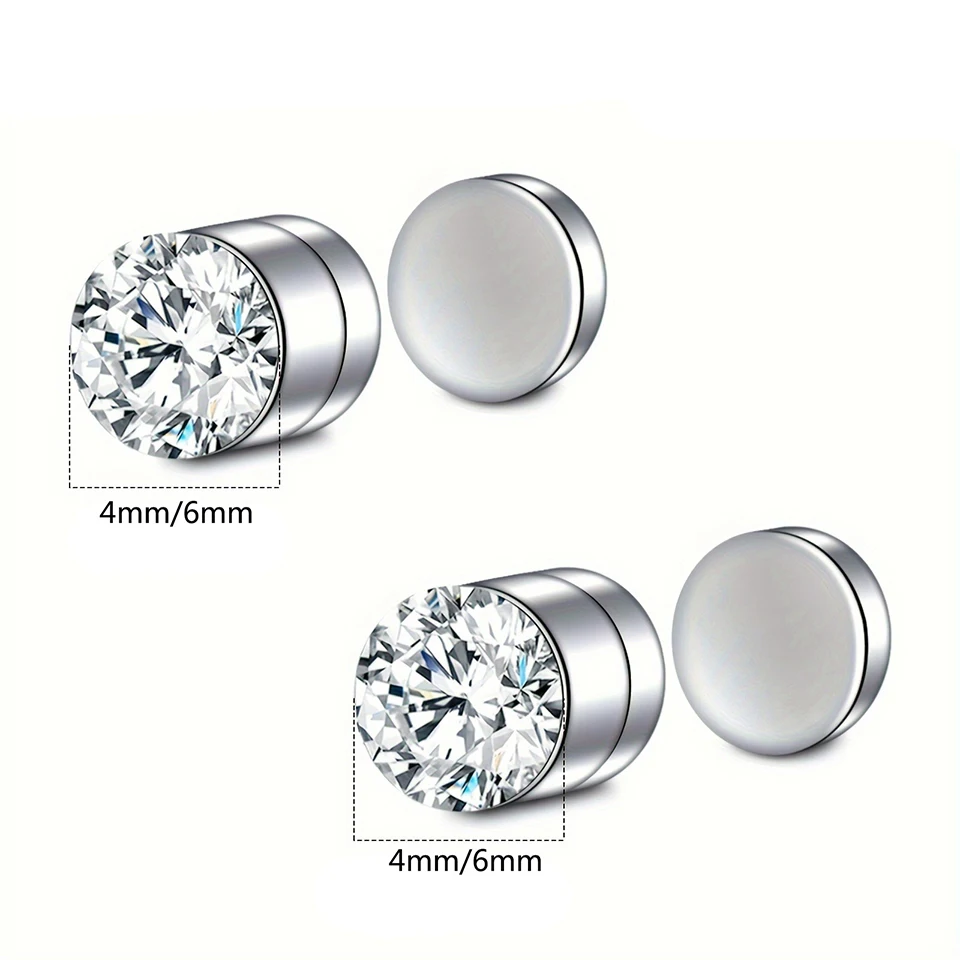 ZAKOL 1/8pcs Magnetic Faux Nose Studs Personalized Punk Style Fashion No Piercing Magnetic Ear Clip Unisex Jewelry 6