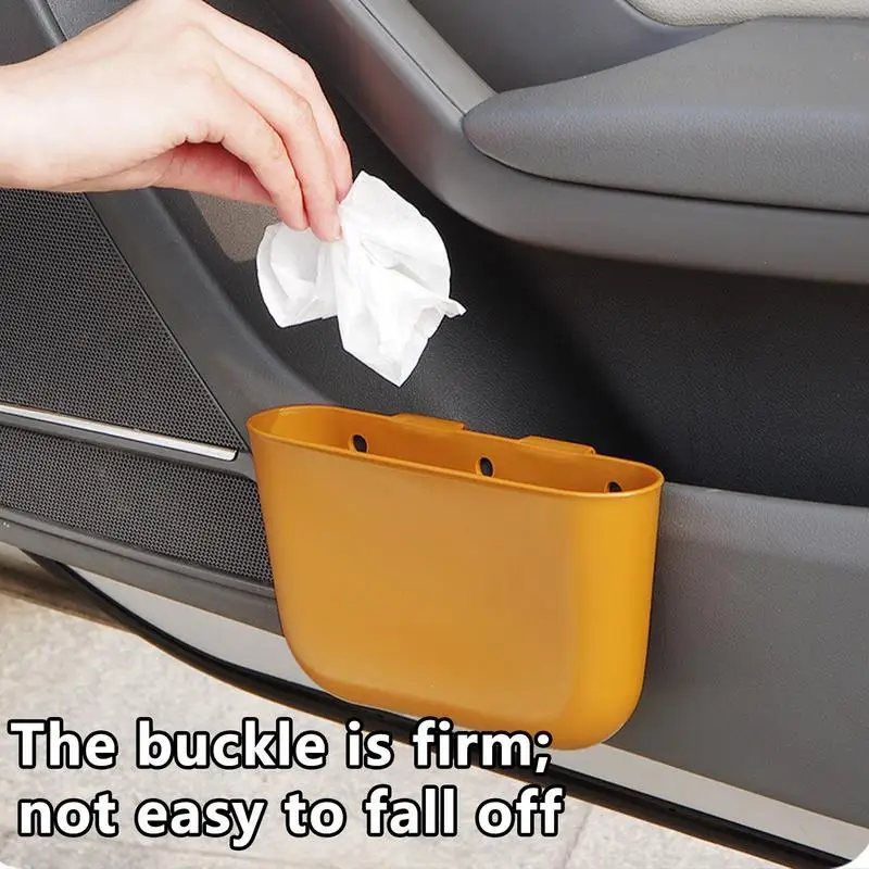Car Garbage Bin Universal Small Rubbish Container Box Car Wastebasket Interior Accessories For SUV RV Mini Van Truck Sports