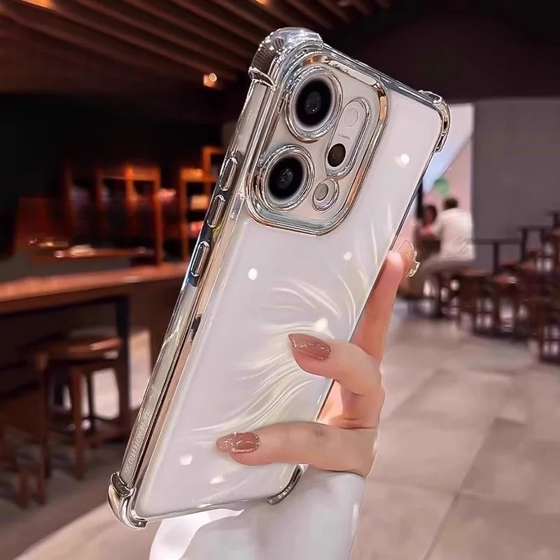 Luxury Clear Plating Airbag Phone Case Cover