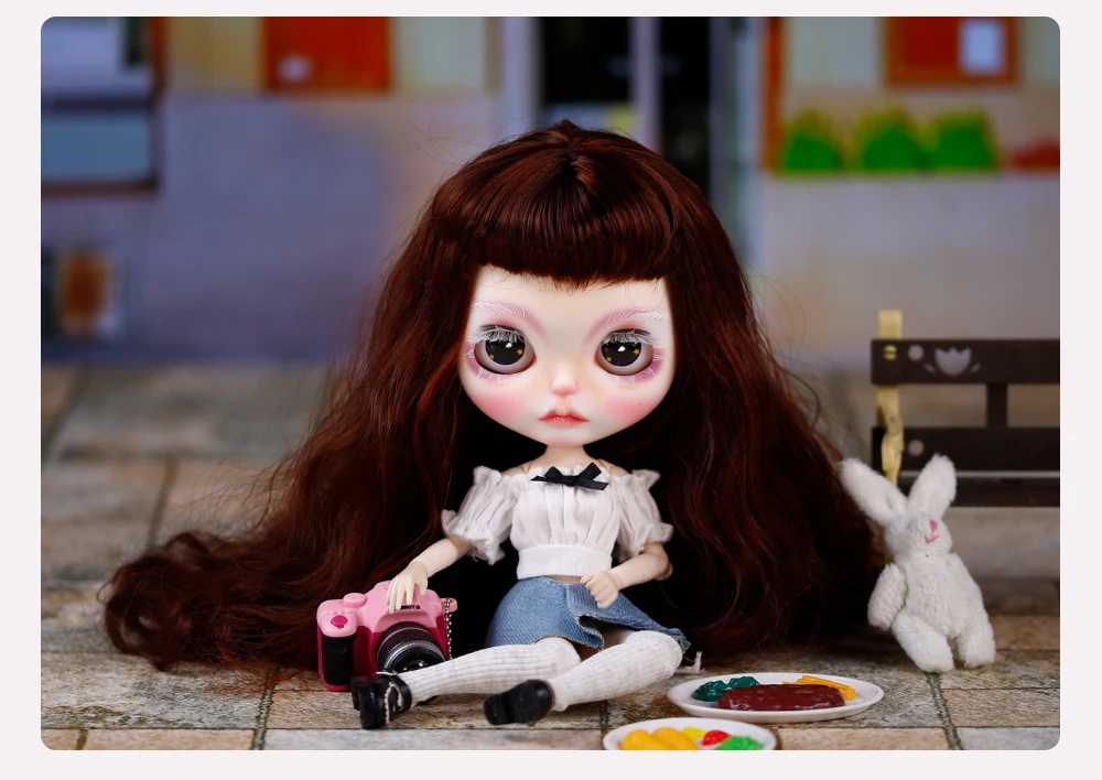 Esther - Premium Custom Neo Blythe Doll with Ginger Hair, White Skin & Matte Cute Face 17