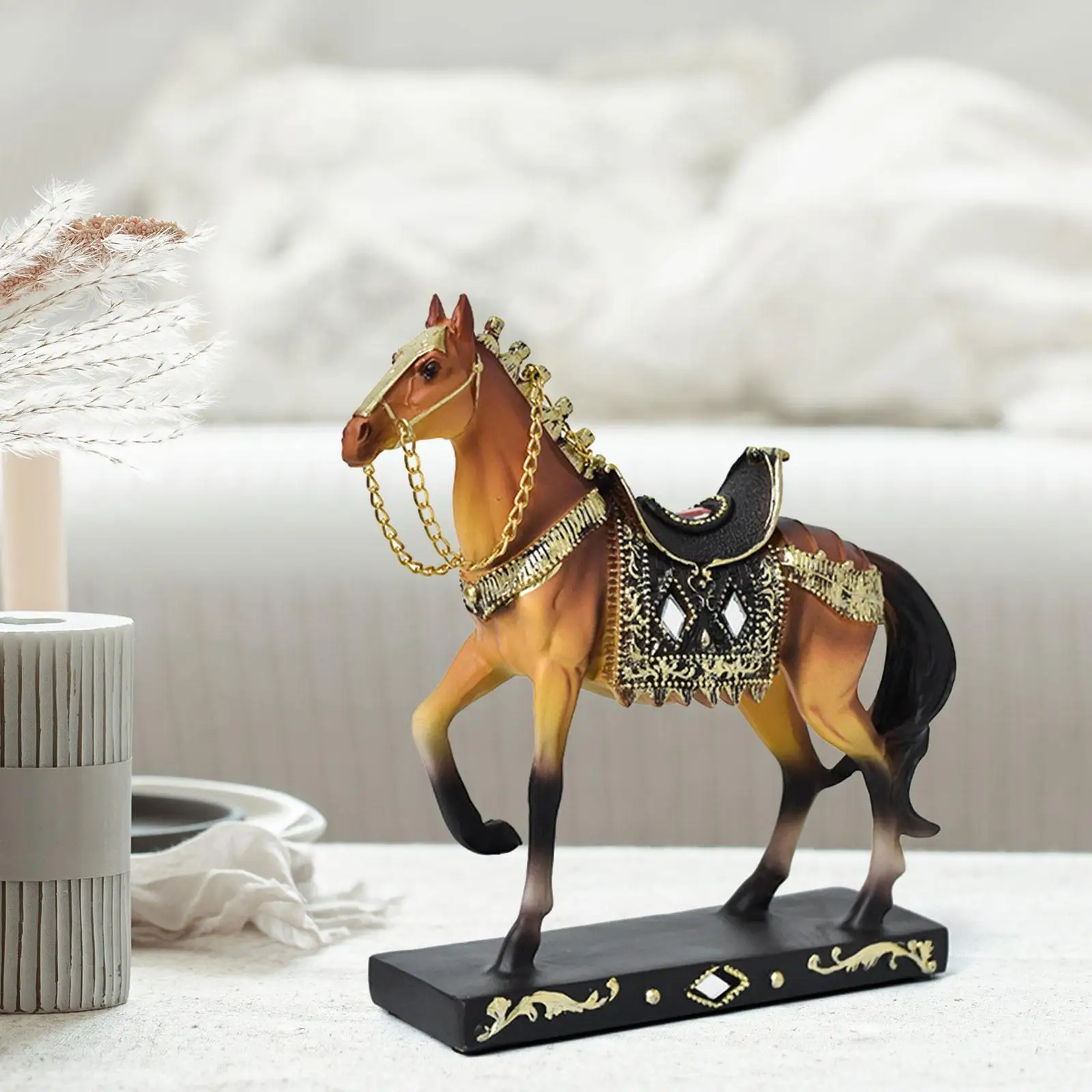 Horse Statue Decorative Resin Horse Sculpture for Bookcase Furniture Bedroom Horse Statue Decorative Resin Horse Sculpture for Bookcase Furniture Bedroom