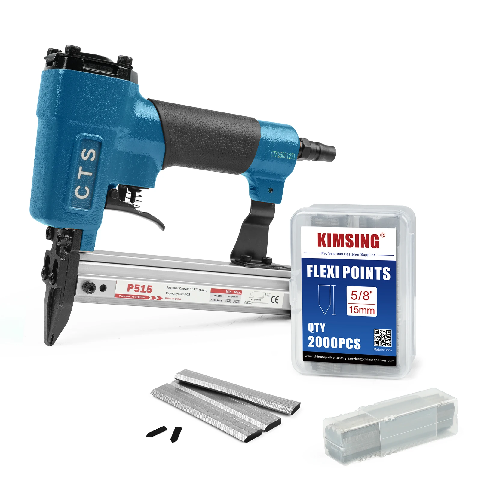 P515 공압식 플렉시블 포인트 드라이버 (1000개의 플렉시블 포인트 못 포함), 트리거 잠금 장치가 있는 에어 액자 제작용 네일러