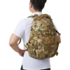 QT&QY 40L Tactical Backpack for Men Camping Hiking Backpacks Reflective Outdoor Travel Bags Survival Molle Climbing Rucksack Bag 6