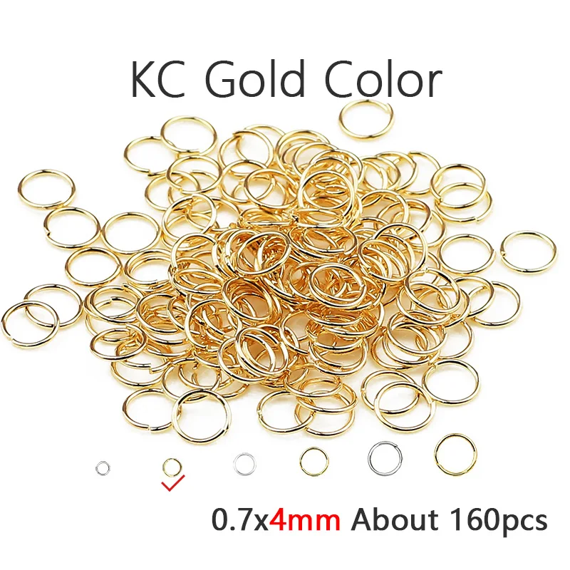 Gold-Plated Brass Jump Rings for Jewelry Making and Crafting
