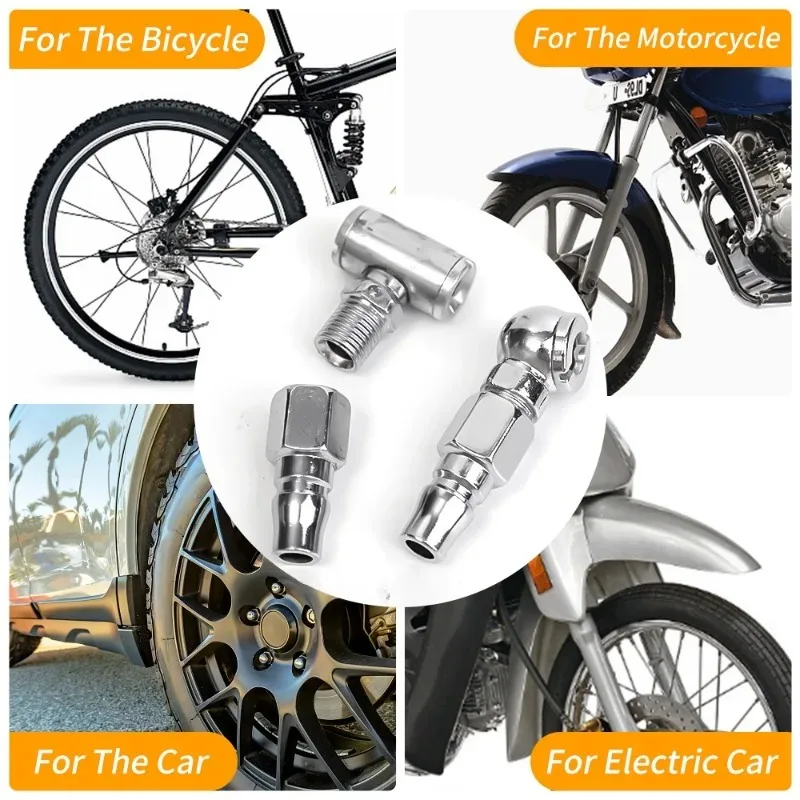 Car Tire Nozzle Clamp Single Double Head Tire Air Inflating Nozzle Portable Inflatable Pump Connector Vehicle Repair Tools