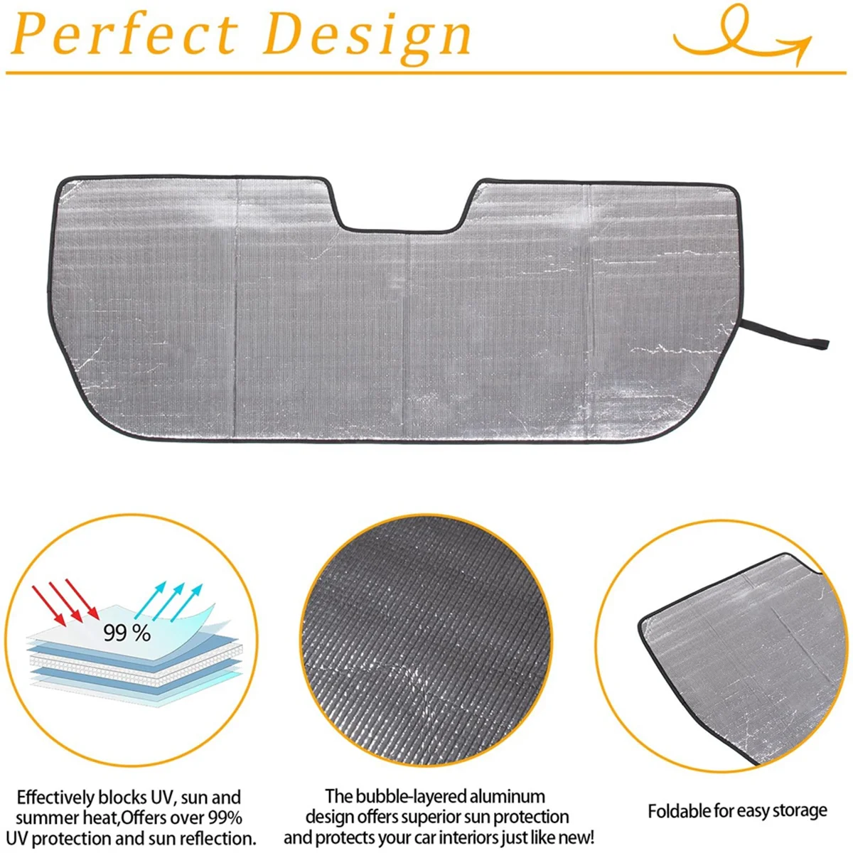 For Rivian R1T Front Windshield Sun Shade, Sun Visor Protector Blocks UV Rays Foldable Interior Accessories
