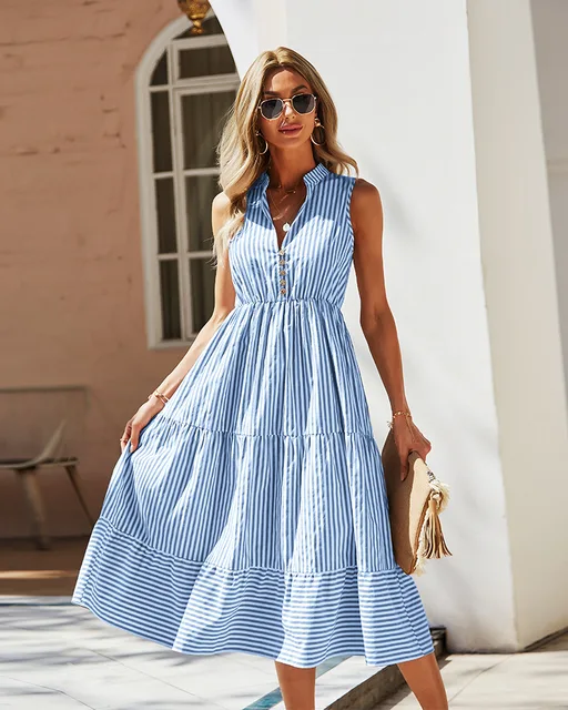 Vestidos Elegantes Vestido Hawaiano Mujer 2025 Largo, Floral Y - Main Image