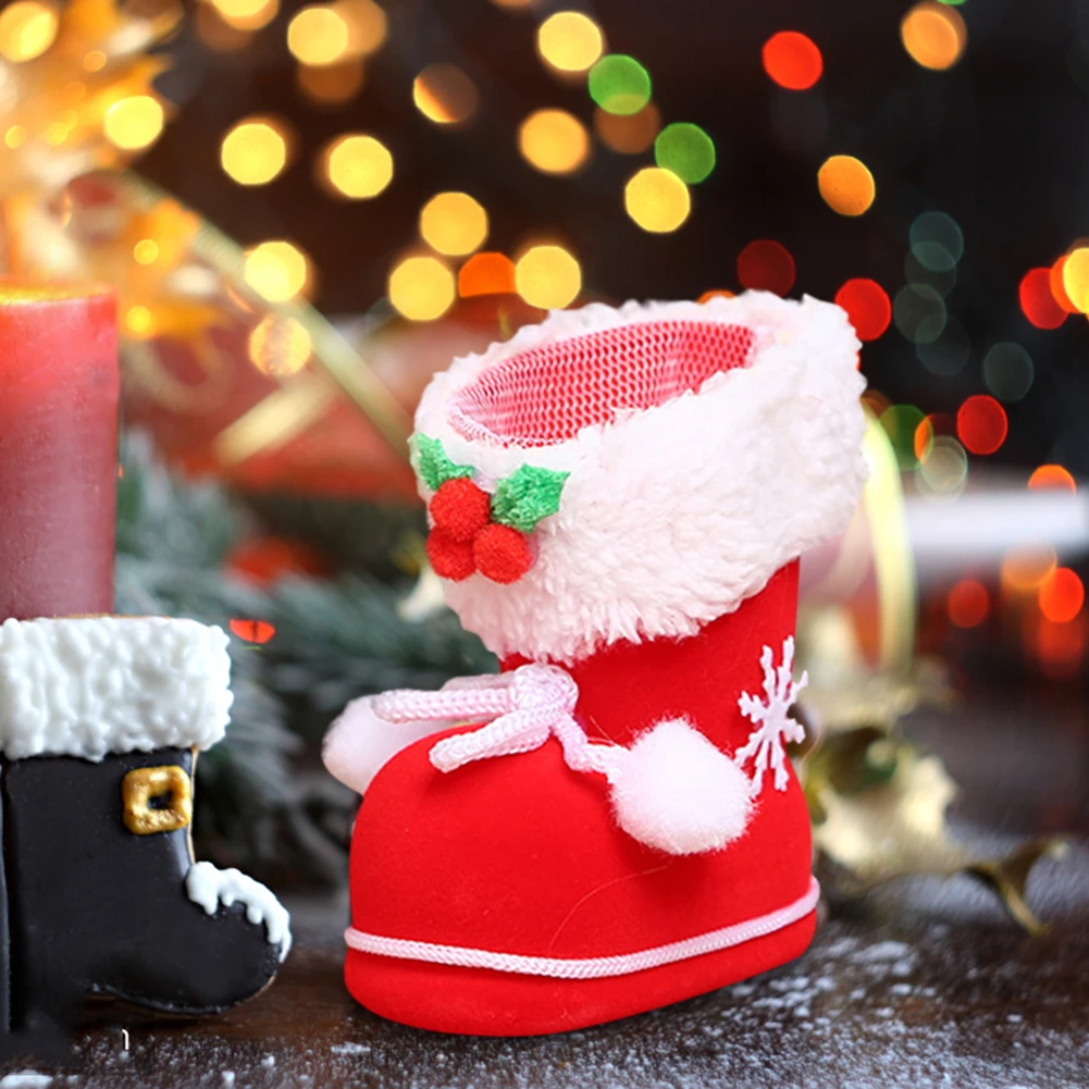 Christmas Sugar Storage Boots Xmas Decor for Tree Shoe Style