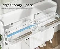 Shoe Cabinet Storage for Entryway, Hidden Slim Shoe Organizer, Shoe Cabinet with 4 Flip Drawers, Narrow Shoe, Customized 4