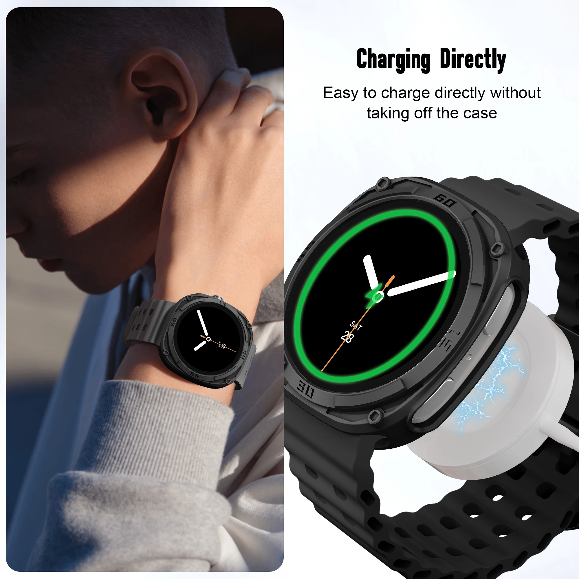 Durable Protective Bezel Cover with Hard PC Bumper