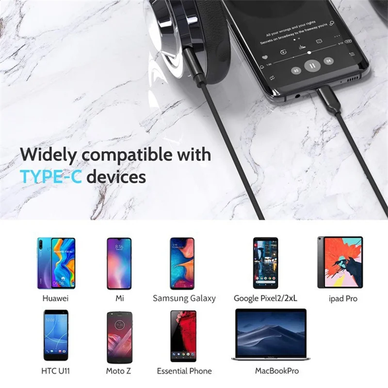 Premium USB-C to 3.5mm AUX Audio Cable