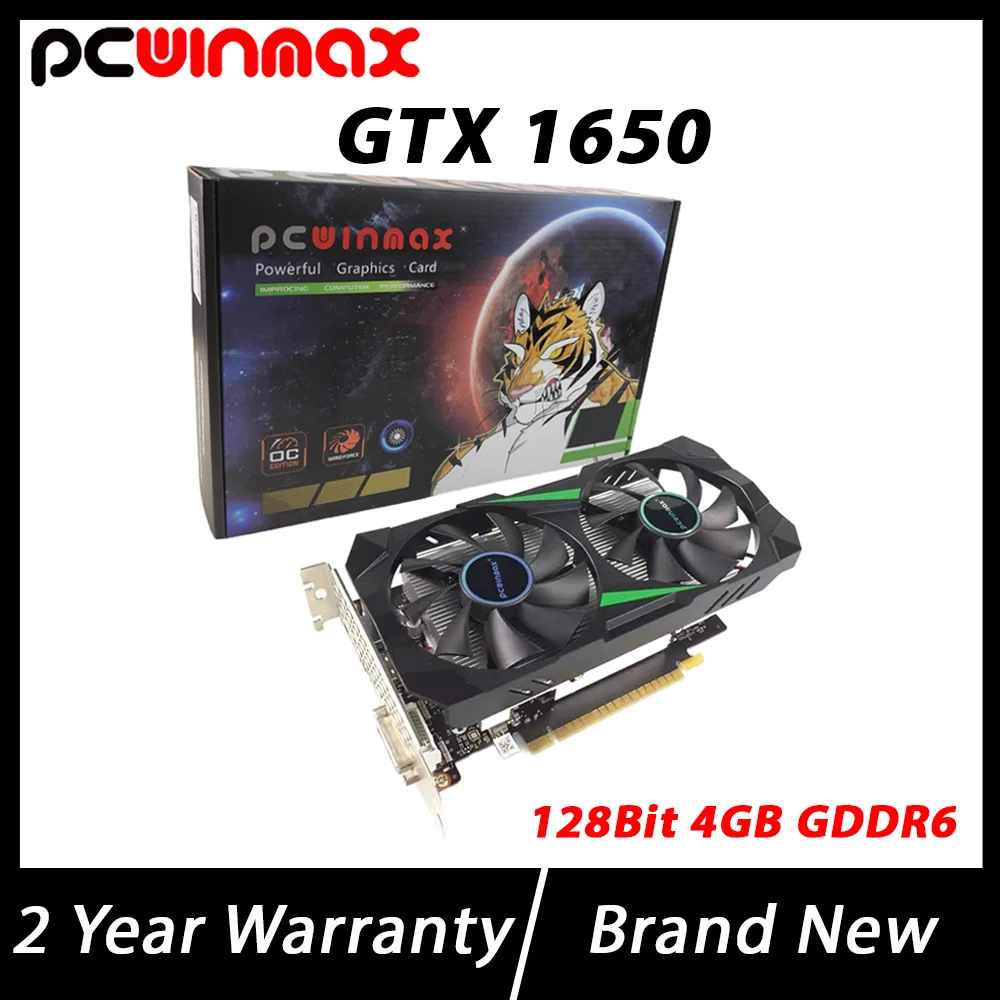 PCWINMAX GTX 1650 4GB GDDR6 128BIT Original Gaming GPU Graphics - Main Image