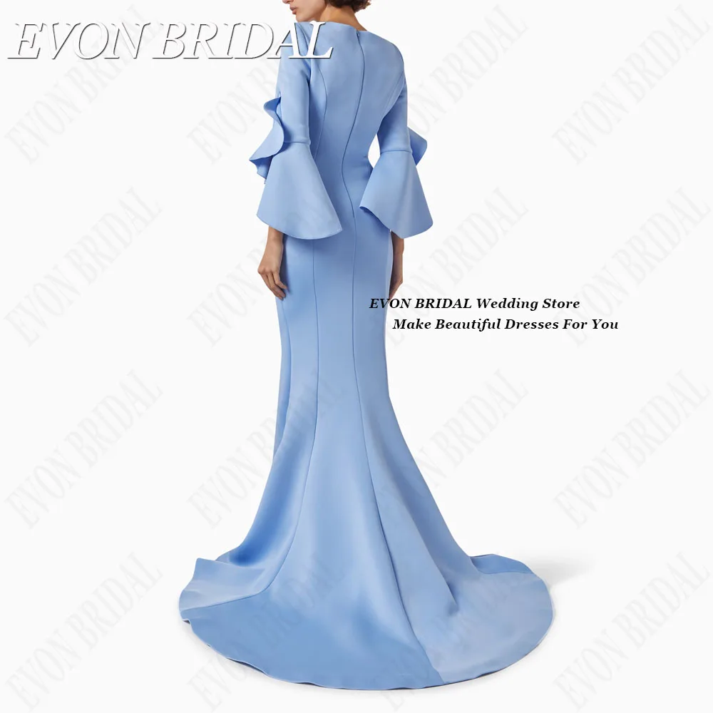 EVON BRIDAL Elegant Mermaid Celebrity Evening Gowns Dubai Woman Satin Formal Occasion Dresses Custom womens dress