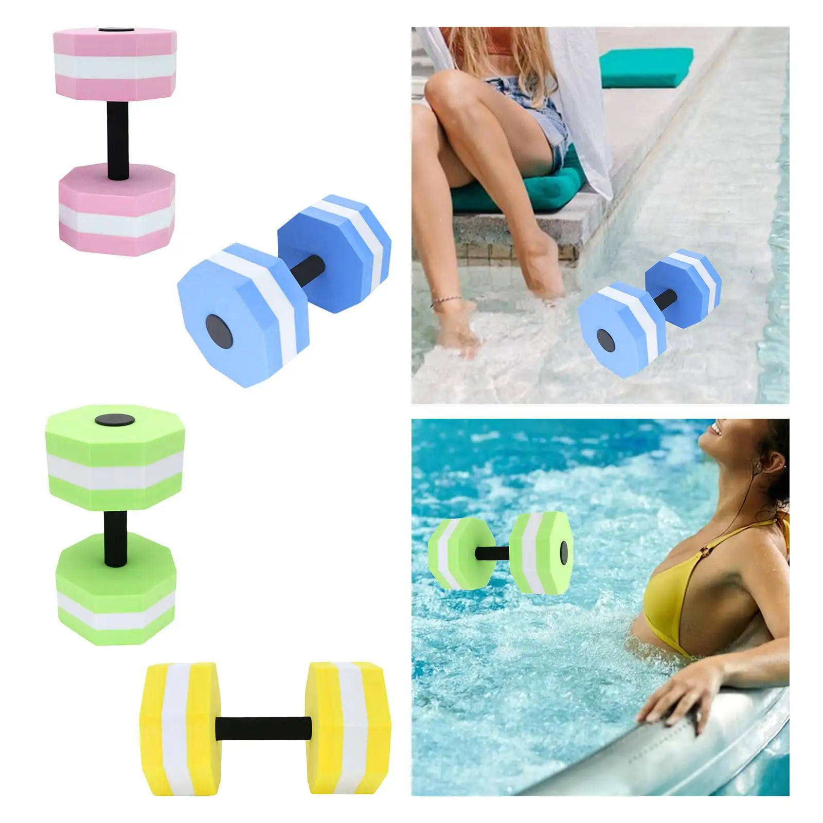 Aquatic Dumbbell Swimming Barbell Women Kids EVA Water Dumbbell Aquatic Exercise
