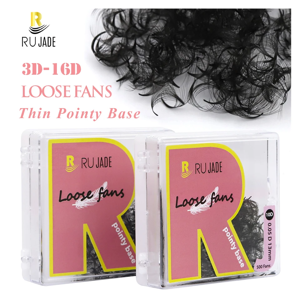 300/500/1000 Lüfter schlank schmal scharfer Stiel vorgefertigte Volumen Wimpern lose Lüfter dünne spitze Basis vorgefertigte lose Lüfter Wimpern verlängerung – Detail 1