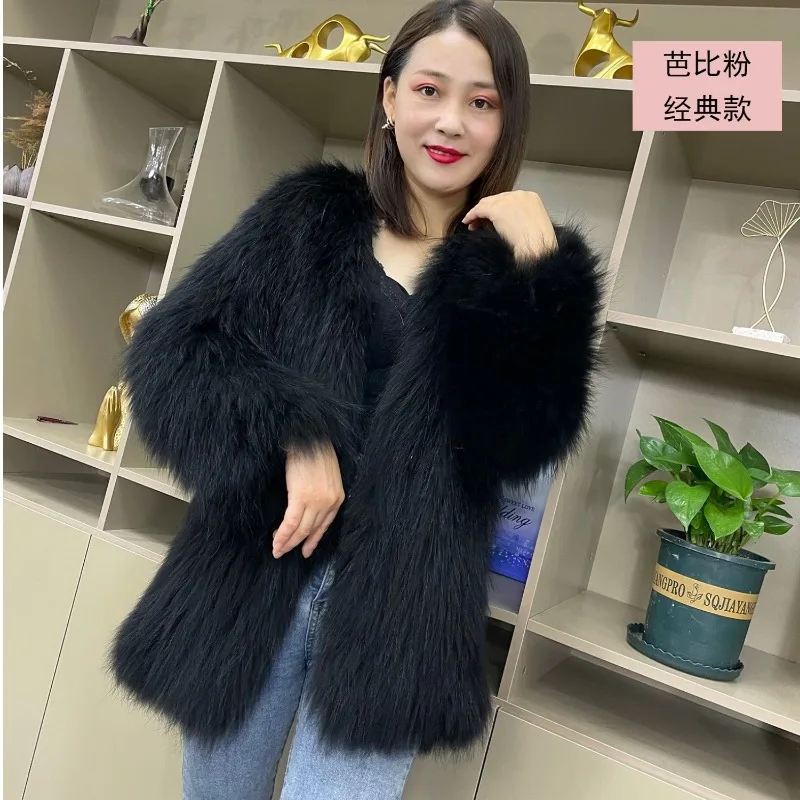 Fox Fur Jacket Fluffy Jacket Warm Luxury Designer Women Clothing Faux Fur Coat Long Sleeve Korean Chic Coat Thick Party Dress