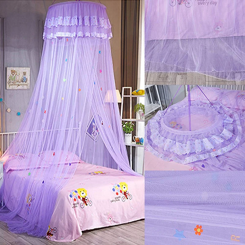 Dome Hanging Mosquito Net Encryption Heightened Ceiling Lace Lace Princess Dome Court Floor Mosquito Net Cartoon Models