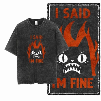 تي شيرت قطني مطبوع عليه قطة، بتصميم جرافيكي حصري، للجنسين 24