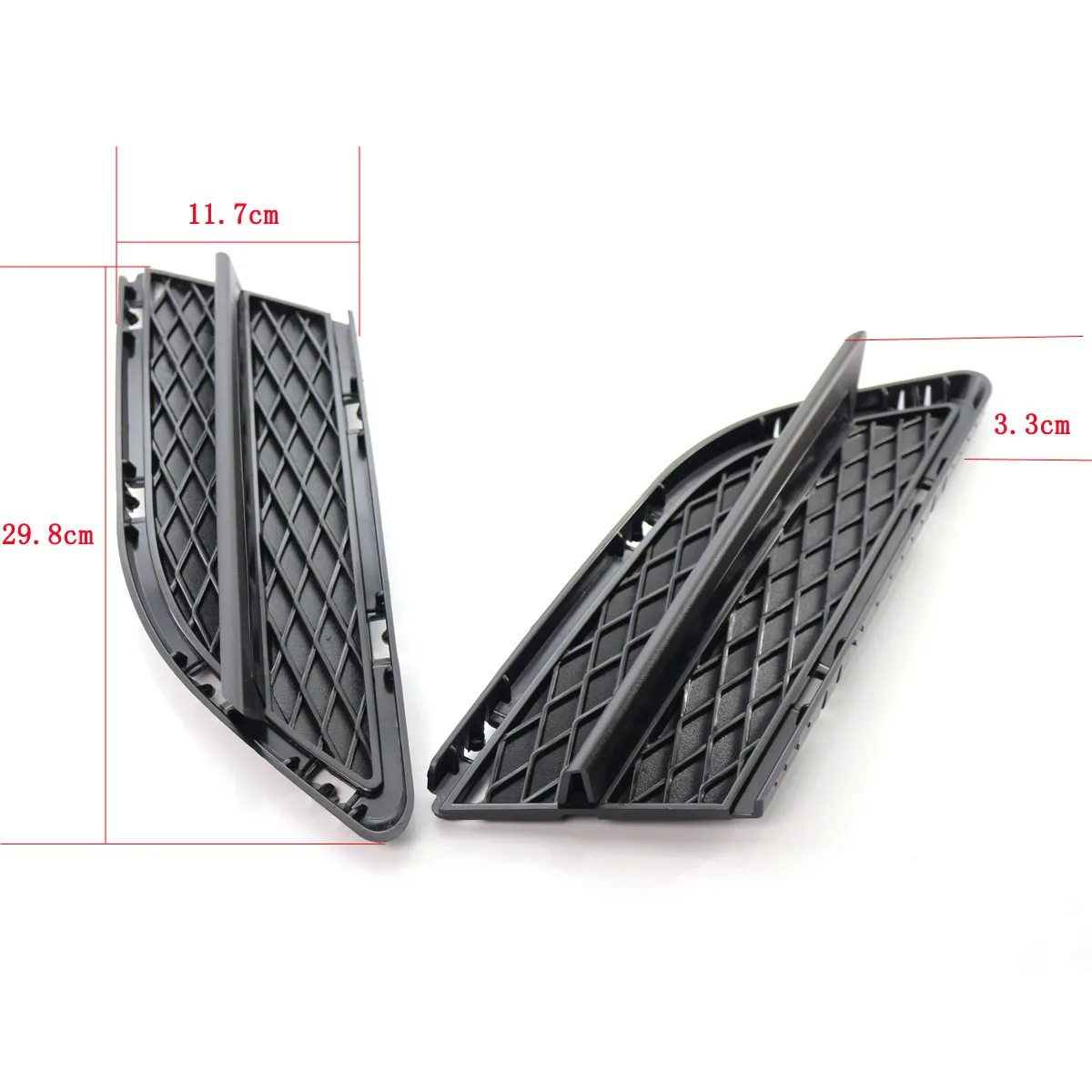 

2PCS/Pair For 09-12 BMW E90 Front Bumper Lower Grille with Decoration Bar 51117198901 51117198902