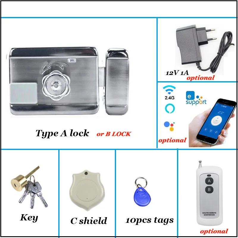WIFIElectricDoorLockeWelinkPhoneRemoteControlInvisbleDoorLock
