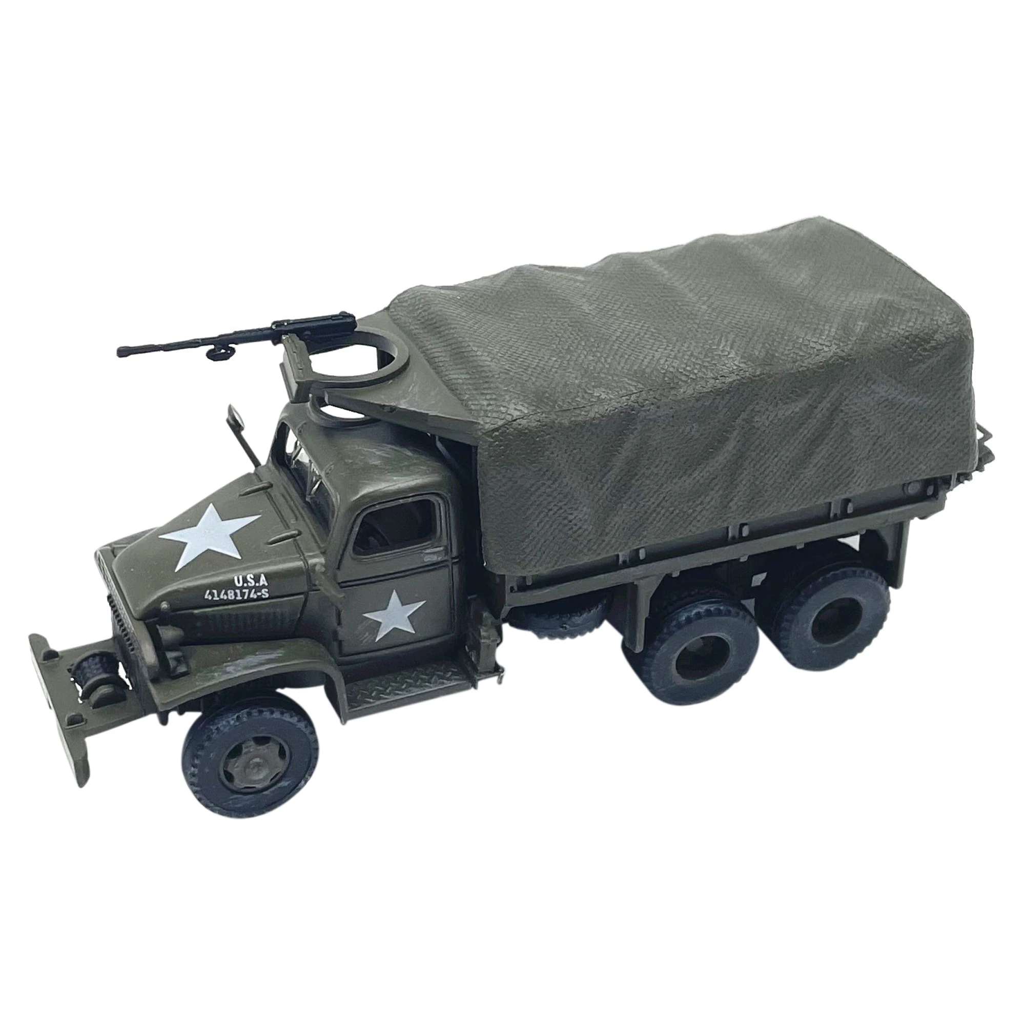 American Heavy Duty Transport Truck Militarized Combat Plastic Model 1:72 Scale Toy Gift Collection Simulazione Display