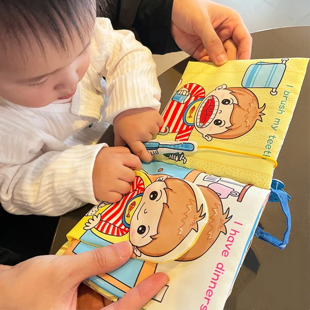 Baby Book Toys for Toddler Newborn Infant Soft Cloth Books Quiet Book Early Educational Black White Book Baby Toys 0 12 Months 1