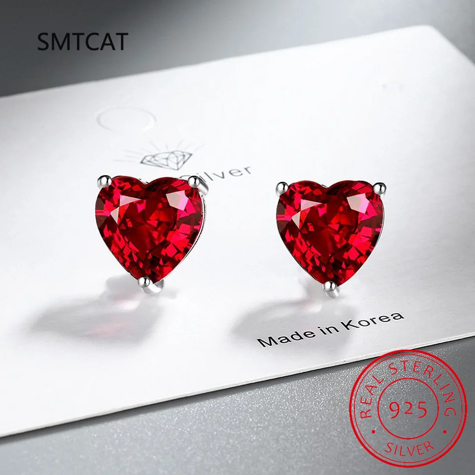 Boucles D'oreilles Coeur Scintillant Pour La Saint-Valentin