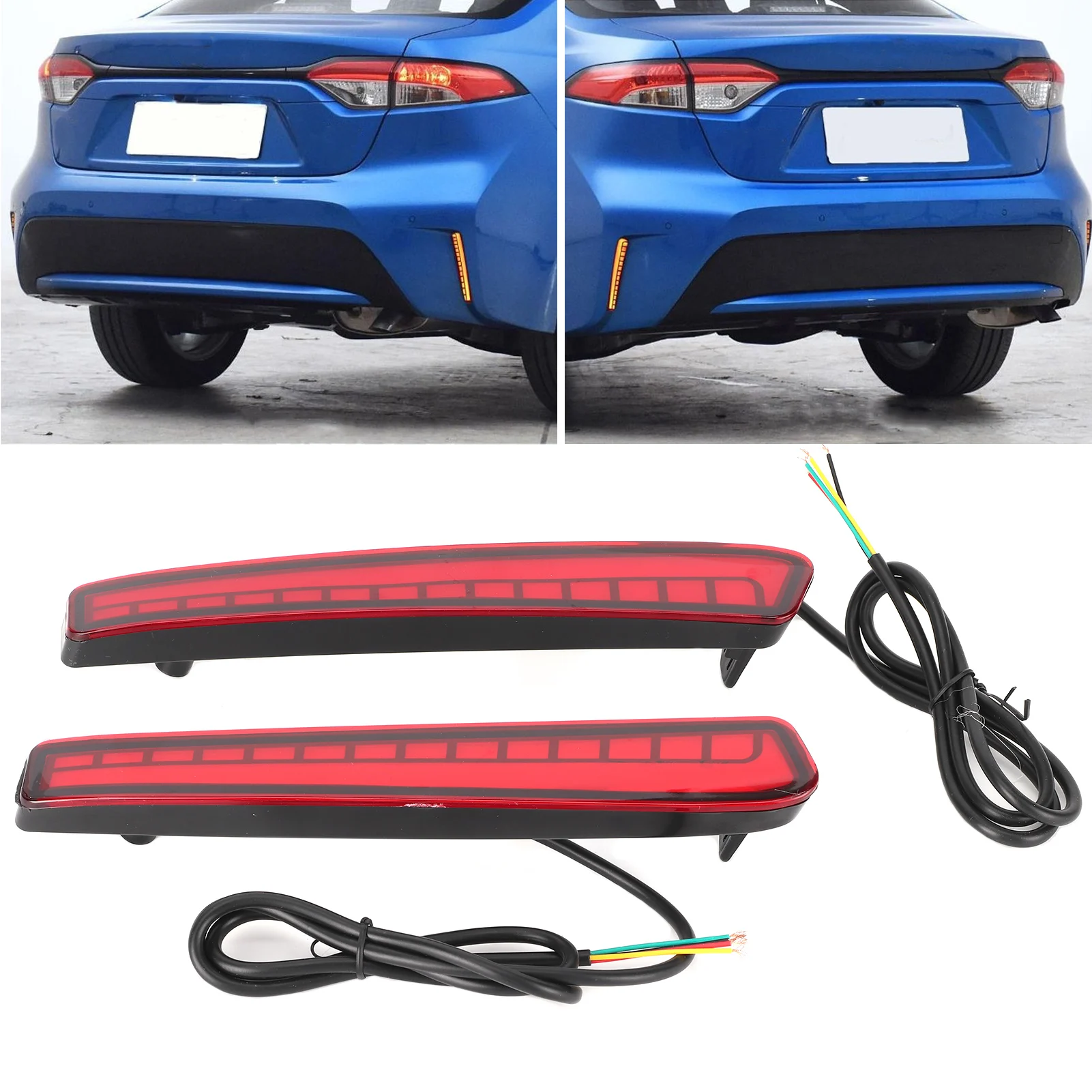 

LED Car Tail Bumper Light Dynamic Turn Signal Lamp Rear Brake Light Fit For Corolla Levin E210 Sedan 4-Door 2020+