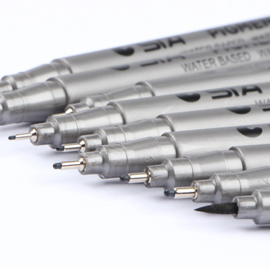 STA  Waterproof  Fade Proof Micron PenTip Fine Liner Black Sketch Water Marker Pen for Manga 5