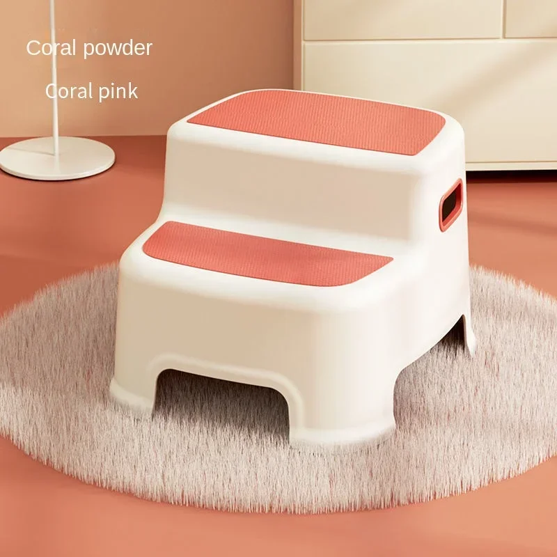 Children's Ottoman Baby Step Chair Stool Small Bench Hand Washing Step Children's Stool Non-Slip Footstool Stand