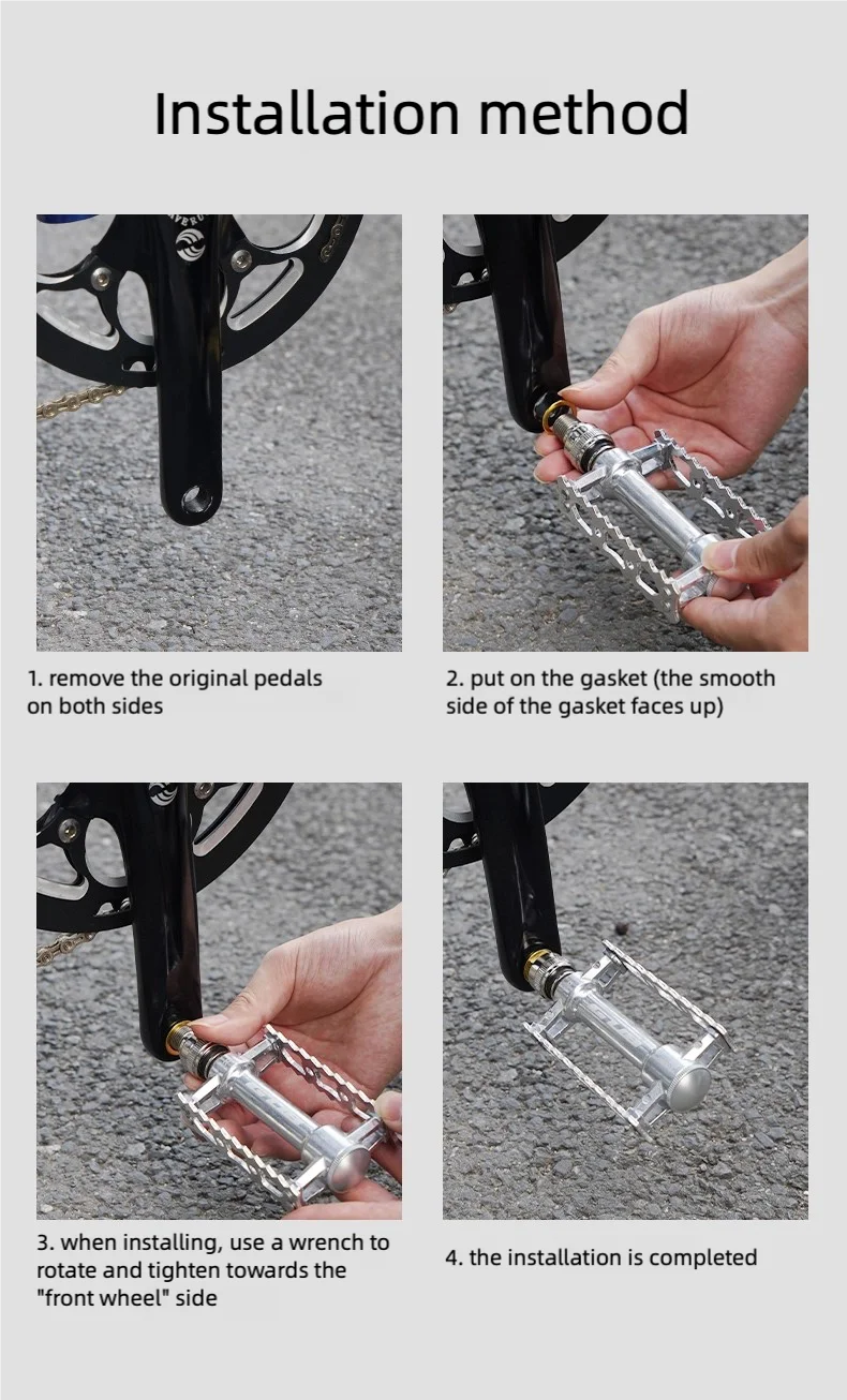 GUB QR006 Retro Quick Release faltbares Mountainbike-Fahrradpedal aus Aluminiumlegierung mit rutschfesten Dreifachlagern – Detail 8