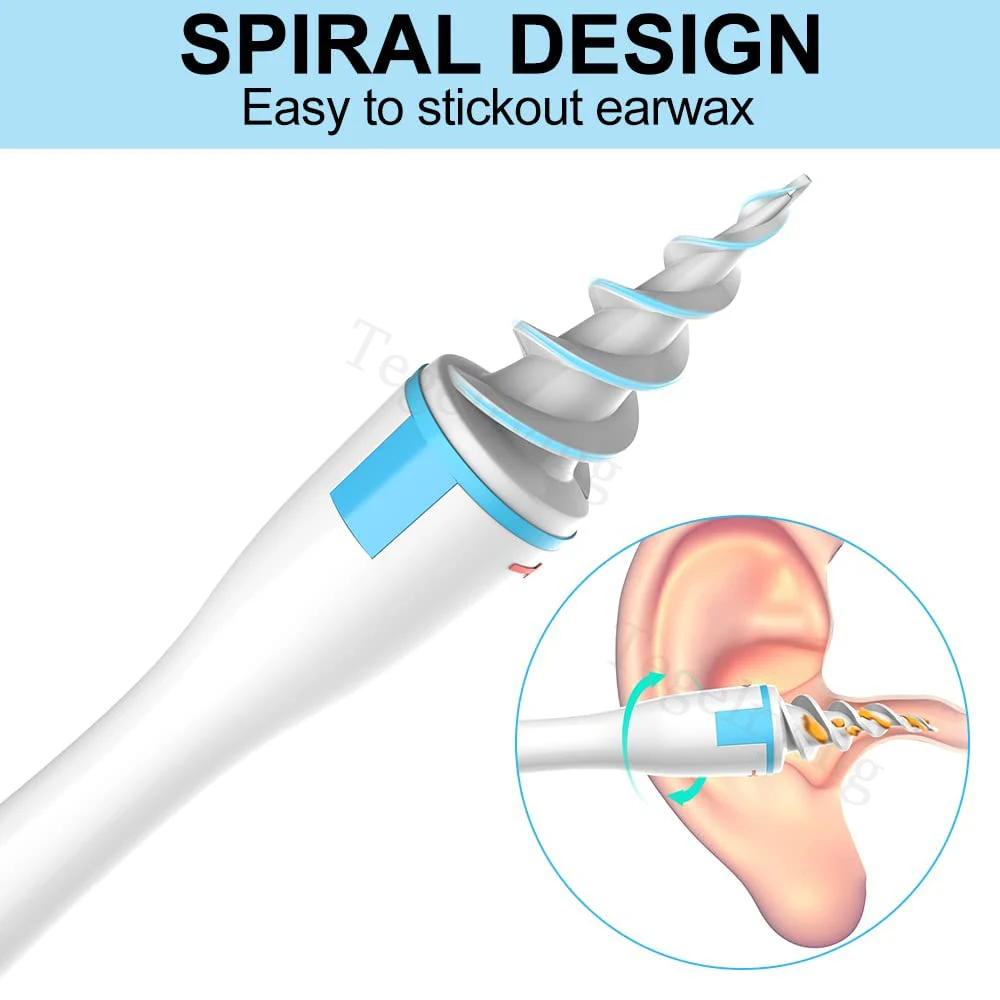 Czyszczenie uszu zestaw silikonowy miękkie spirali wosku z uszu do usuwania zatyczka do uszu narzędzie pielęgnacja uszu wacik ucha Scoop