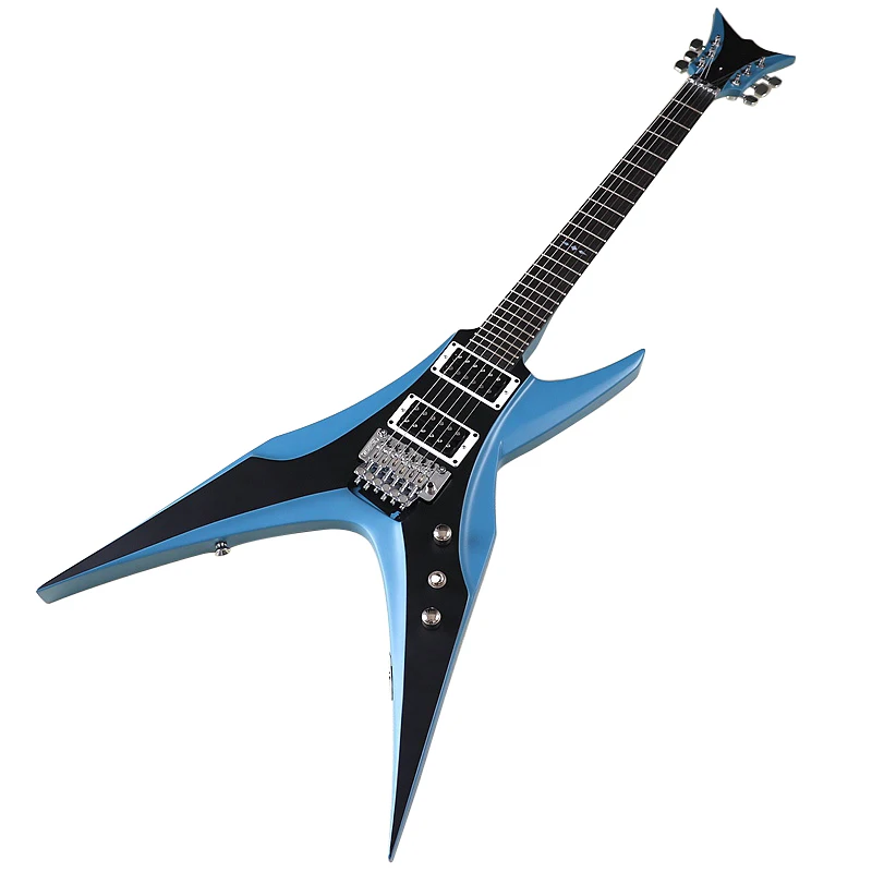 エレキギター,ネックスルー,エレキギター39インチ,6弦v字型,24フレット