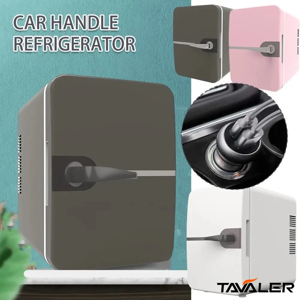 6L Hhandle Refrigerator Car Semiconductor USB Refrigeration/Heat Skin Care Beverage Multi-Purpose Auto/Home Refrigerator mini refrigerator camping refrigerator