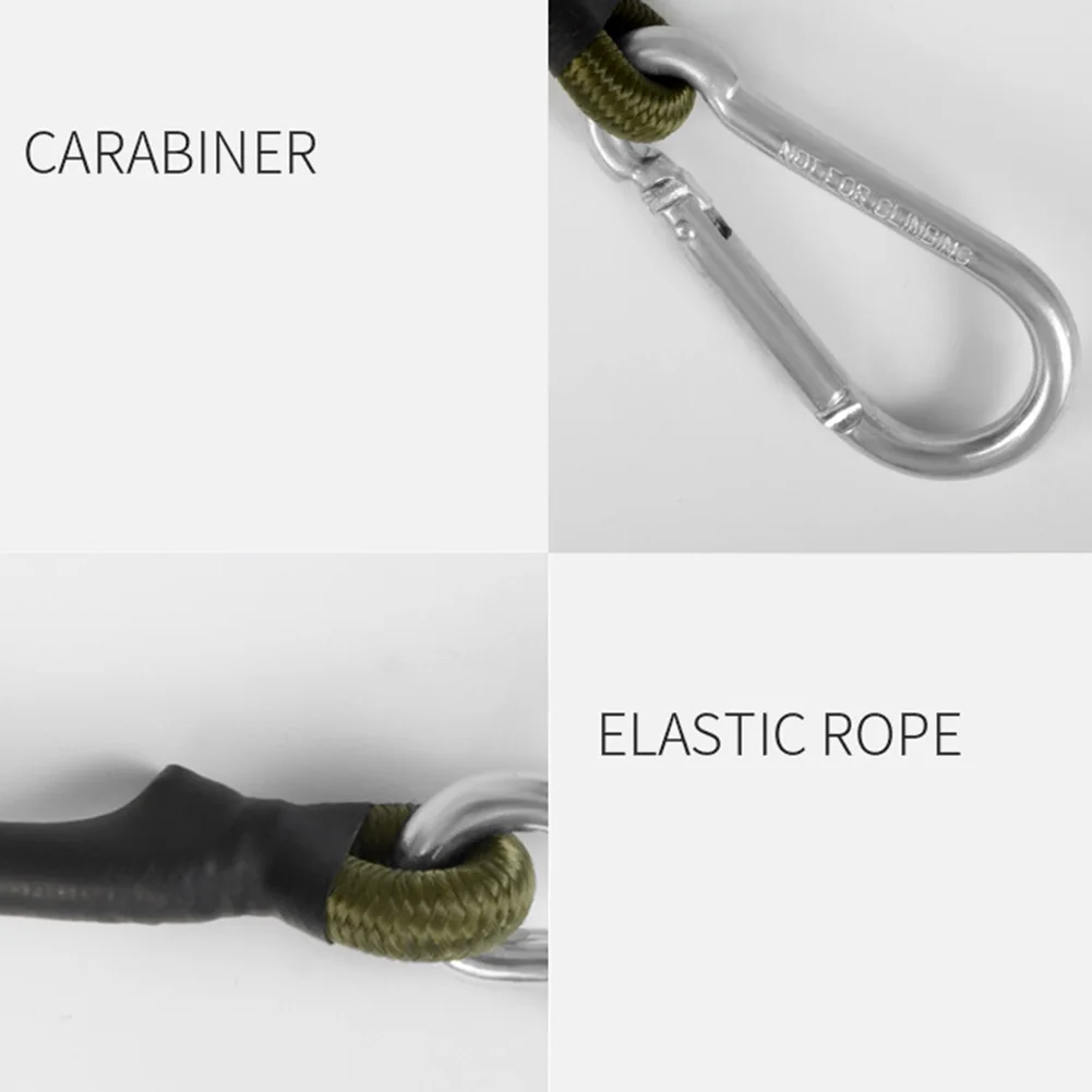 

Elastic Rope Rope Carabiner Outdoor Elastic Rope Mountaineering Hook Camping Rope Buckle Rope Carabiner Latex 16*11cm 20*11cm