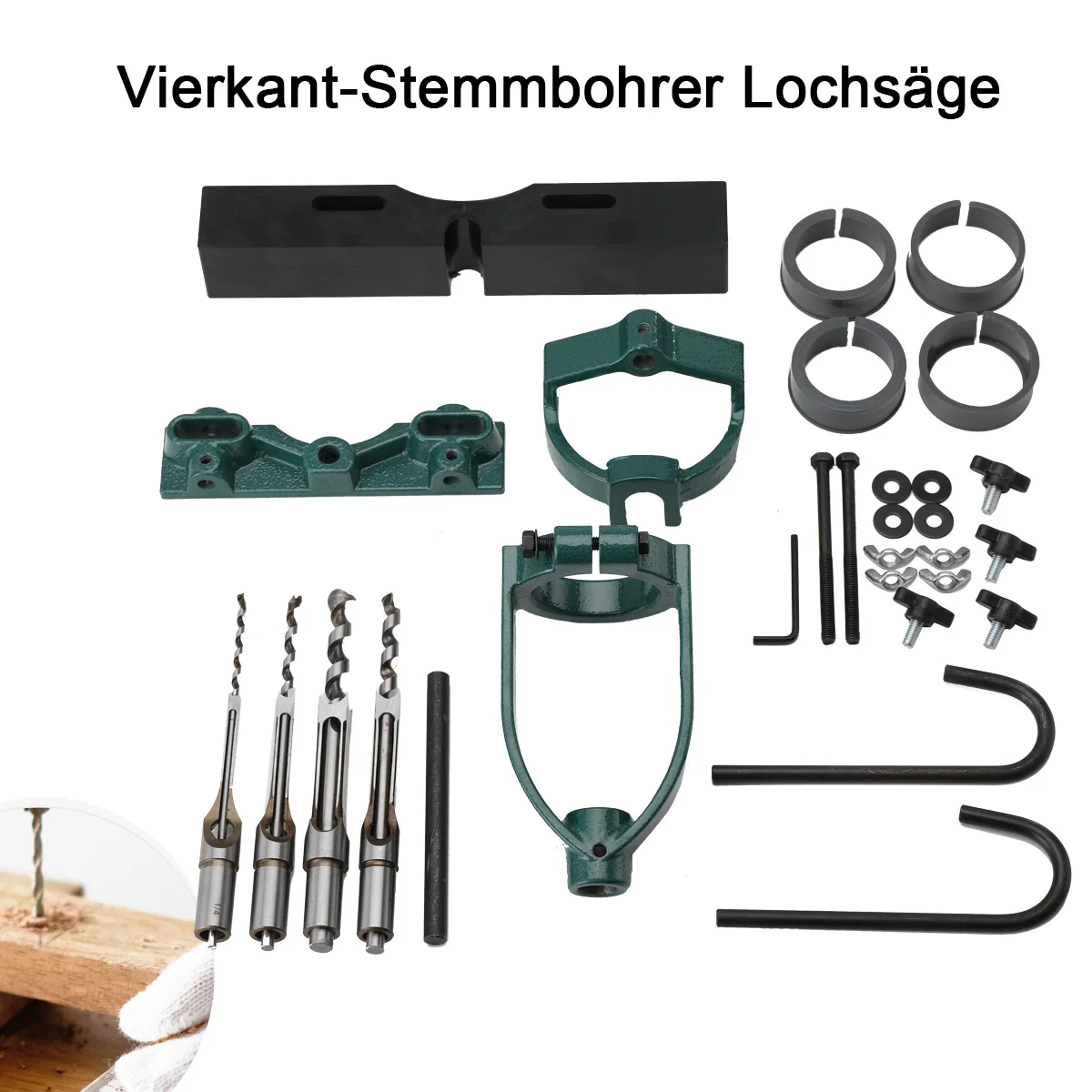 Mortise-Maschine Holzbearbeitungs-Werkzeugset: Bohrmaschinen-Positionierer und Bohrhalterung für Holzbearbeitung – Detail 1