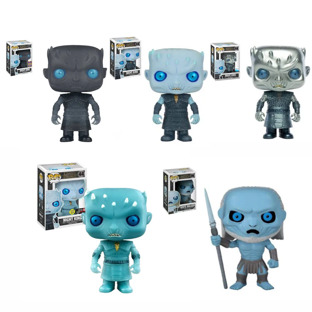thumbnail image 1 of Funko Pop Television Thrones Night King #44 White Walker #06 Figuras de acción de vinilo Muñecas Juguetes para niños, 1 of 5