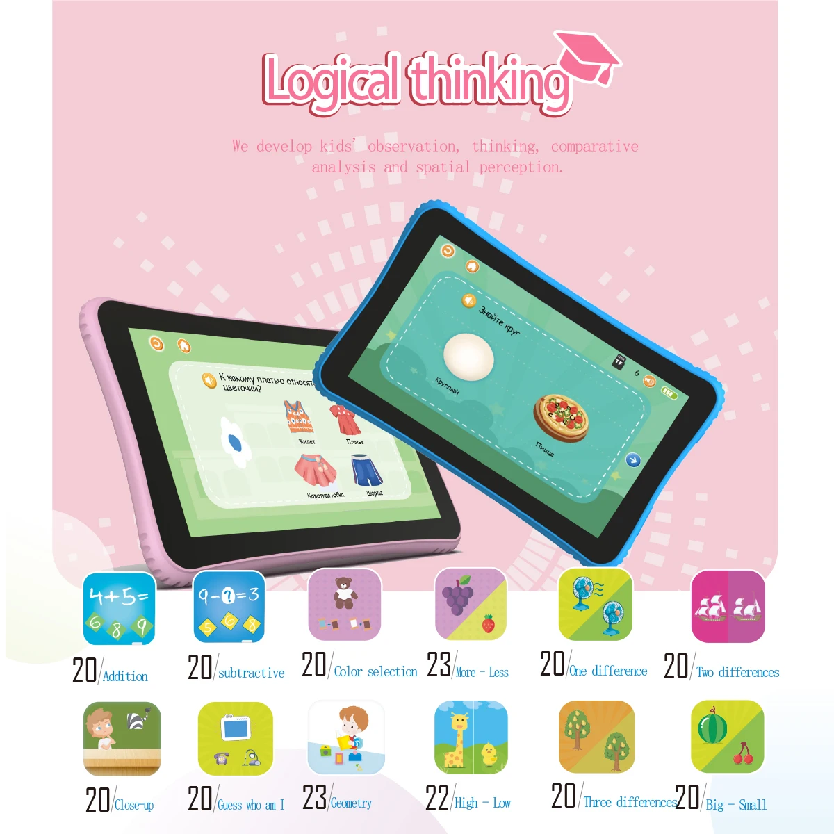 Kids Tablet English Learning APP Learning Machine 32GB 7-inch HD Screen