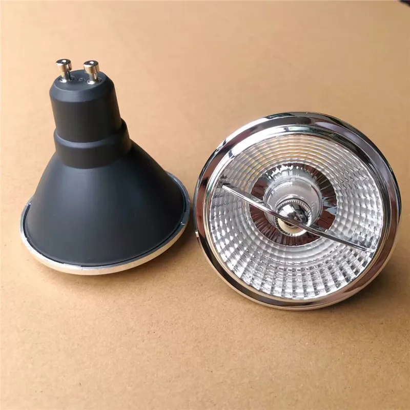 고출력 COB LED 스포트라이트 전구 램프, AC85-265 LED 오목한 천장 램프, 실내 조명, 따뜻한 차가운 흰색, GU10, 10W, AR70, GU10