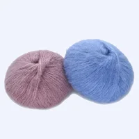 1pcs 50g Mohair Silk Wool Yarn 15% Wool 15% Mohair 40% Acrylic 30% Nylon Soft Crochet Yarn Hand Knit Scarf Shawl 330m/361yd 5