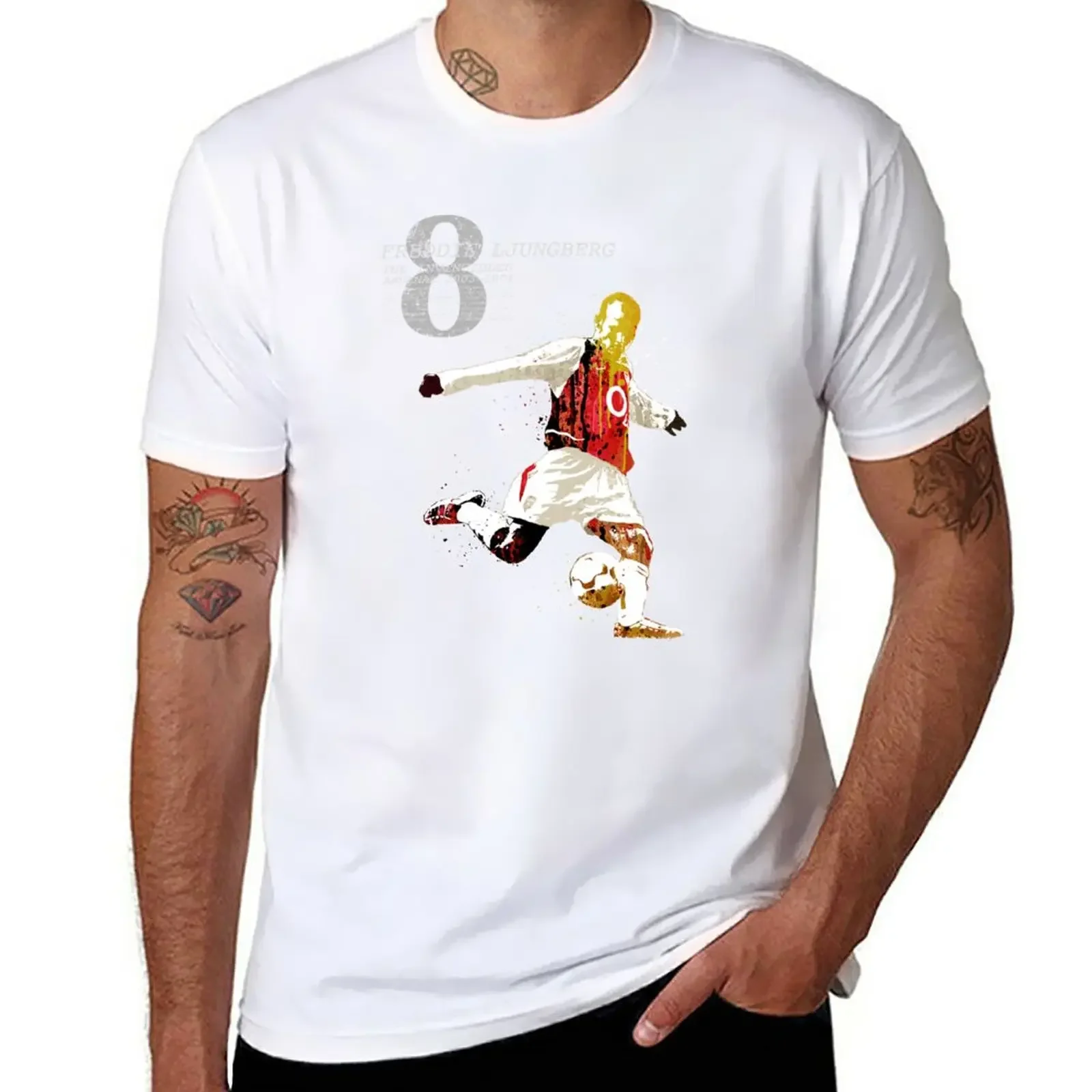 

Ljungberg the invincibles on red T-Shirt plus sizes tees oversizeds mens plain t shirts