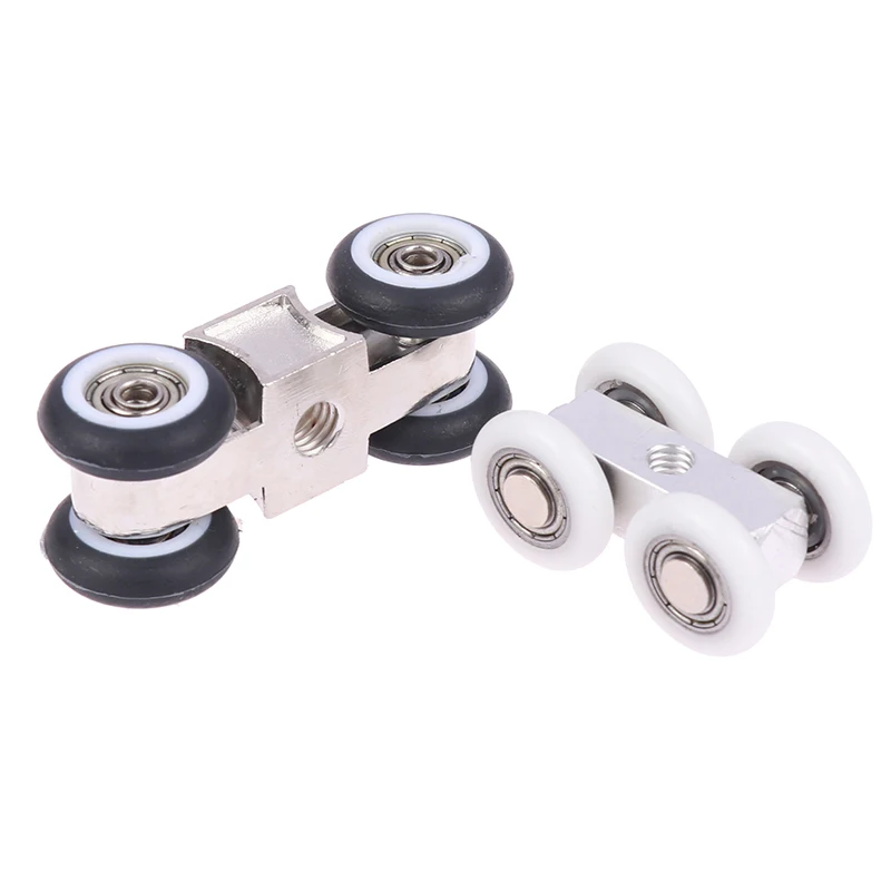 Household Shower Room Copper Four-wheel Hanging Pulley Roller For Bathroom Glass Slide Door Waterproof Bearing Crane Toilet Door shower room pulley shower door rollers sliding door roller shower room rollers sliding door pulley