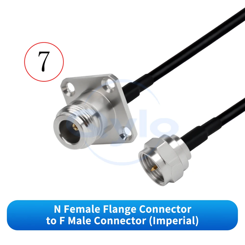 (1 Stück) N auf F Stecker/Buchse Adapterkabel N-zu-F Verlängerungskabel Mehradriges HF-Koaxialkabel RG58 0-6GHz – Detail 9