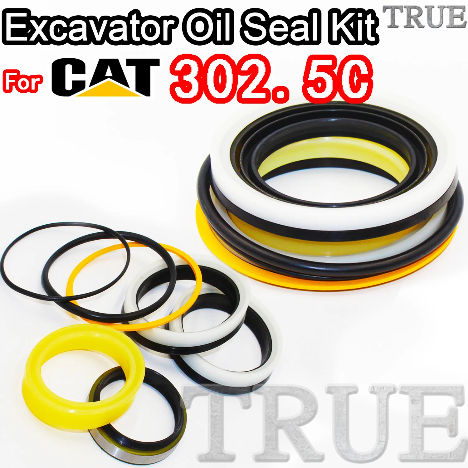 

For 302.5C Caterpillar Oil Seal Excavator Repair Kit MOTOR Piston Rod Shaft Replacement Dust Bushing FKM High Quality Control