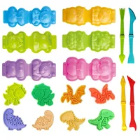 3D Animal Play Dough Tools Kids Toddler DIY Art Craft Toys Cartoon Lion Monkey Bear Plasticine Molds Clay Playdough Accessories 1