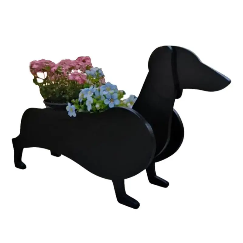 

Dachshund Dog Planter Plant Pot Portable Multipurpose Flower Storage Container Reusable Doggy Shape Plant Pot For Home Garden